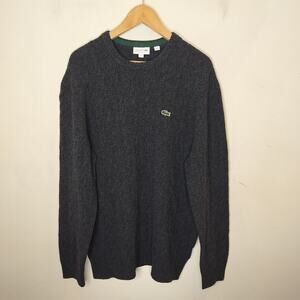 Lacoste Wool Sweater FR 6 / XL US Cable Knit Pullover